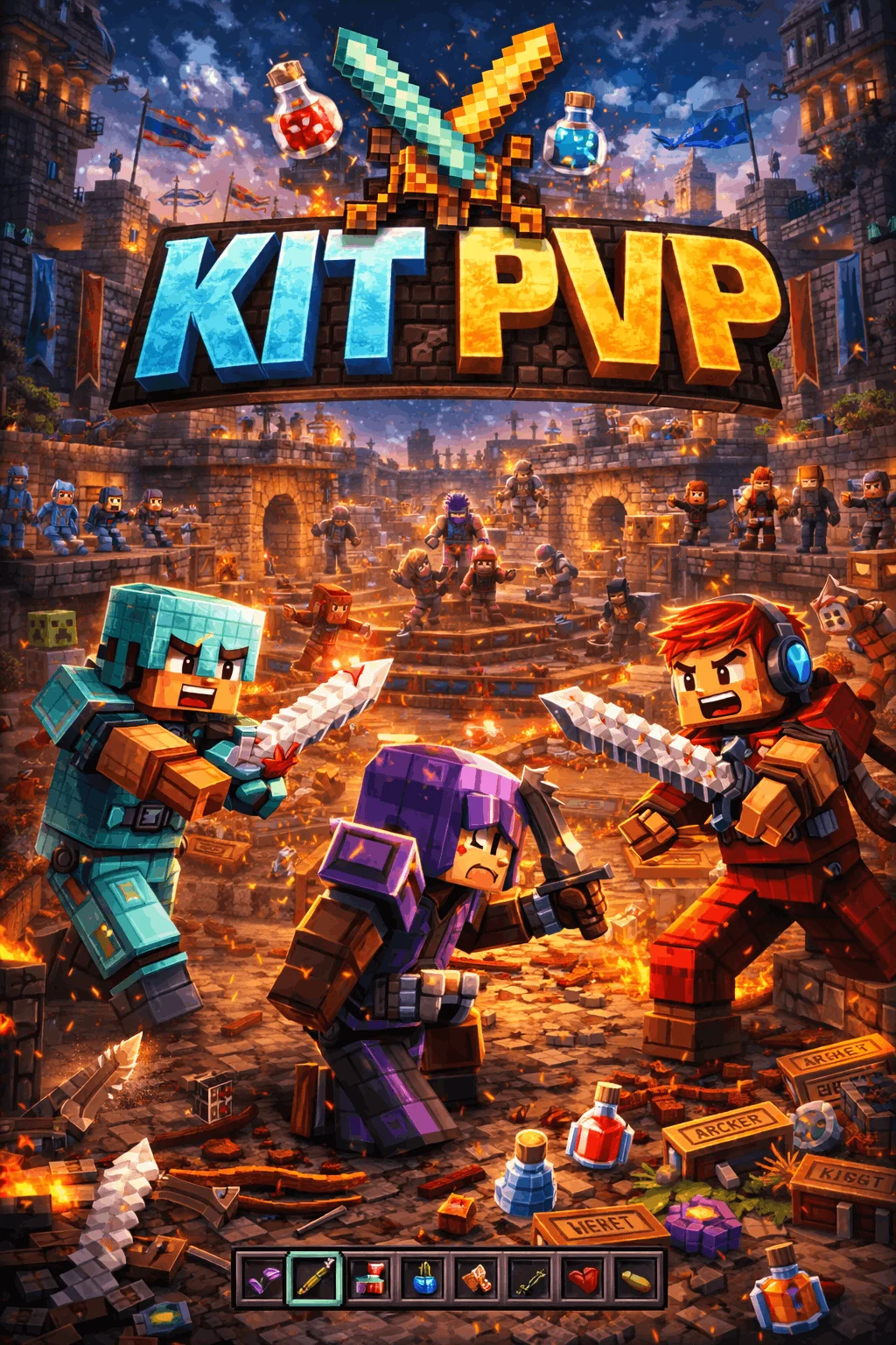 Best KitPvP servers list banner