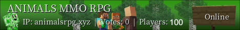 ANIMALS MMO RPG Minecraft Server banner
