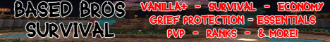 Based Bros Survival Minecraft Server banner