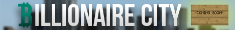 Billionaire City Minecraft Server banner