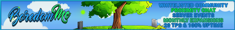 Boredom MC Minecraft Server banner