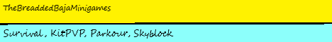 BreaddedBajaMinigames Minecraft Server banner