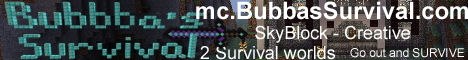 Bubbas Survival Minecraft Server banner