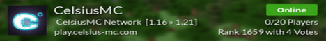 CelsiusMC Minecraft Server banner