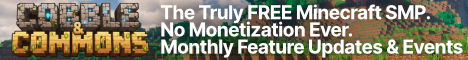 Cobble & Commons Minecraft Server banner