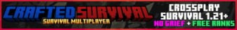 Crafted Survival Minecraft Server banner