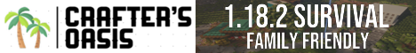 Crafters Oasis Minecraft Server banner
