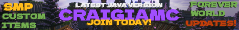 CraigiaMC Minecraft Server banner