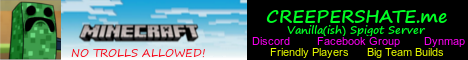 Creepers Hate Me Minecraft Server banner