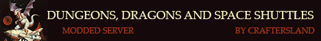 Dungeons Dragons and Space Shuttles Minecraft Server banner