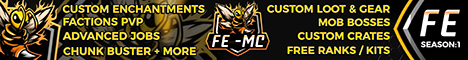 Furys Edge Free Rank Valued 12 USD Minecraft Server banner