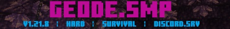 GeodeSMP Minecraft Server banner