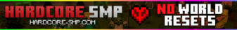 Hardcore SMP Minecraft Server banner