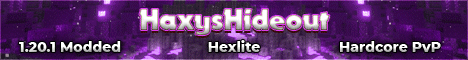 Haxys Hexlite PvP Minecraft Server banner