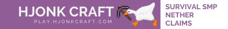 HjonkCraft Minecraft Server banner