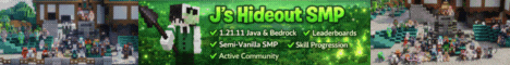 Js Hideout SMP Minecraft Server banner
