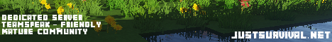 JustSurvival.net - Land Claim Survival Minecraft Server banner