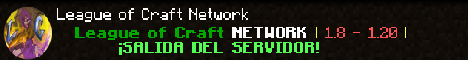 League of Craft Network Minecraft Server banner