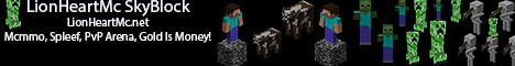 LionHeart Skyblock Minecraft Server banner