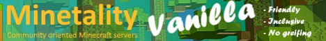 Minetality Vanilla Survival Server Minecraft Server banner
