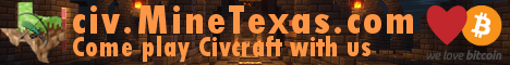 MineTexas Civcraft Server Minecraft Server banner
