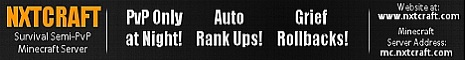 NXTCRAFT Minecraft Server banner