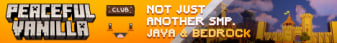 Peaceful Vanilla Club Minecraft Server banner
