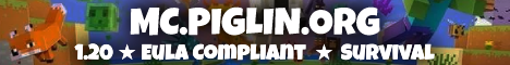 Piglin Minecraft Server banner