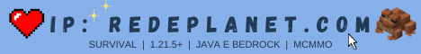 Rede Planet Minecraft Server banner