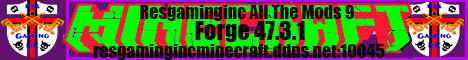 ResGamingInc All The Mods 9 Minecraft Server banner