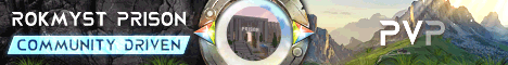 Rokmyst Prison Minecraft Server banner