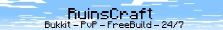 Ruinscraft - Main Minecraft Server banner