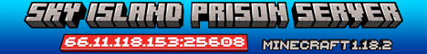 Sky Island Prison Server Minecraft Server banner