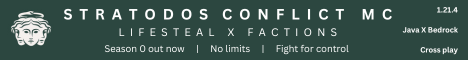 Stratodos Conflict MC Minecraft Server banner