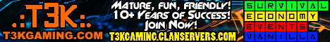 T3K Minecraft Survival Minecraft Server banner