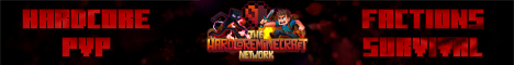 The Hardcore Minecraft Network Minecraft Server banner