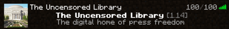 The Uncensored Library Minecraft Server banner