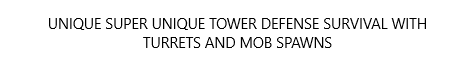 TOWERdefense survival Minecraft Server banner