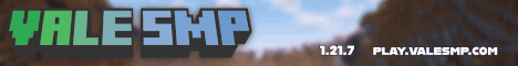 ValeSMP Minecraft Server banner