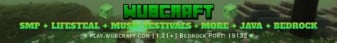 Wubcraft Minecraft Server banner