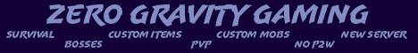 Zero Gravity Gaming Minecraft Server banner